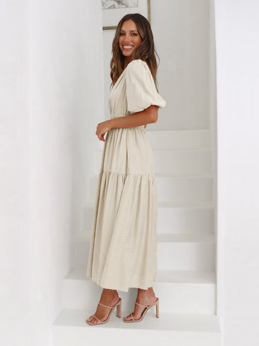 Levoire | Robe Avec Décolleté En V Et Manches Bouffantes