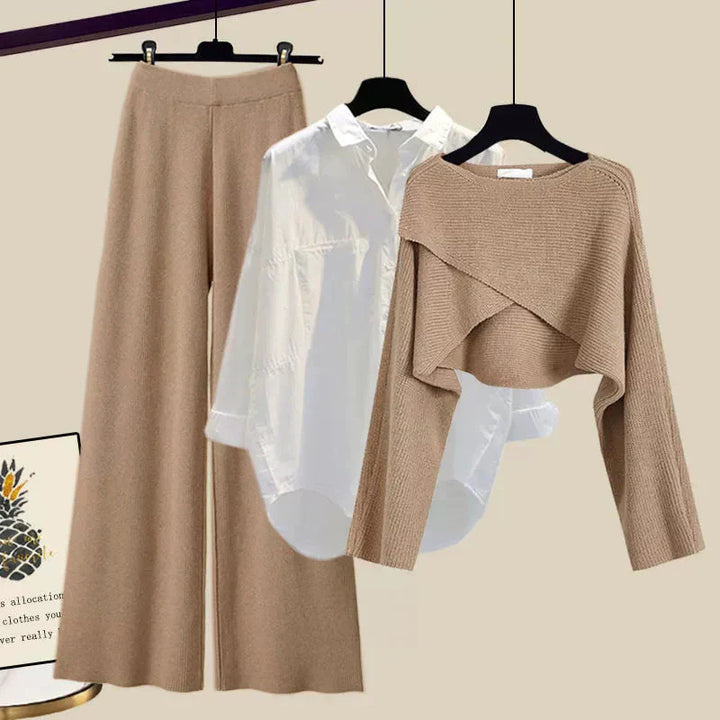 Levoire | Ensemble À Manches Longues Trois Pièces Confortable Braun