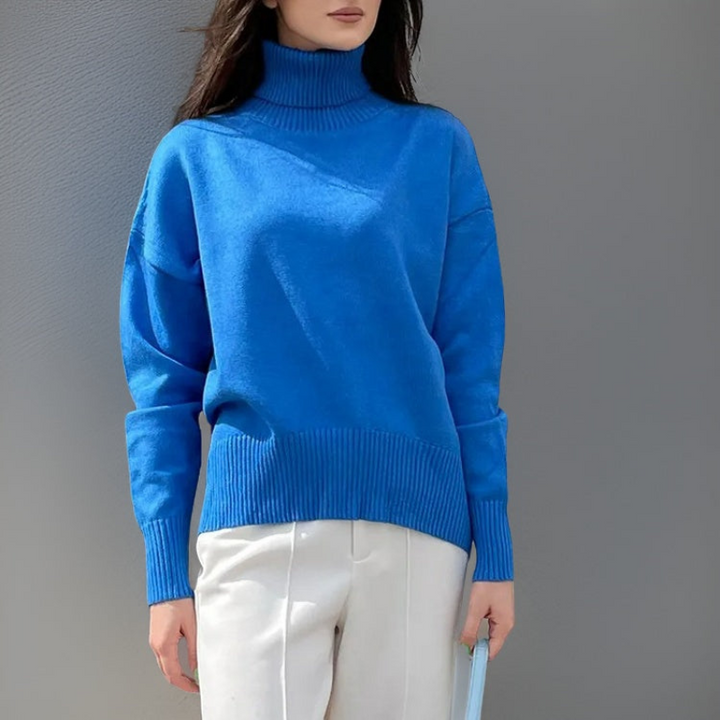 Levoire | Pull Col Roul Femmes Chaud Et Confortable Bleu roi