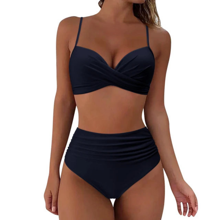 Levoire | Bikini Confort Hautement Ajusté Bleu foncé
