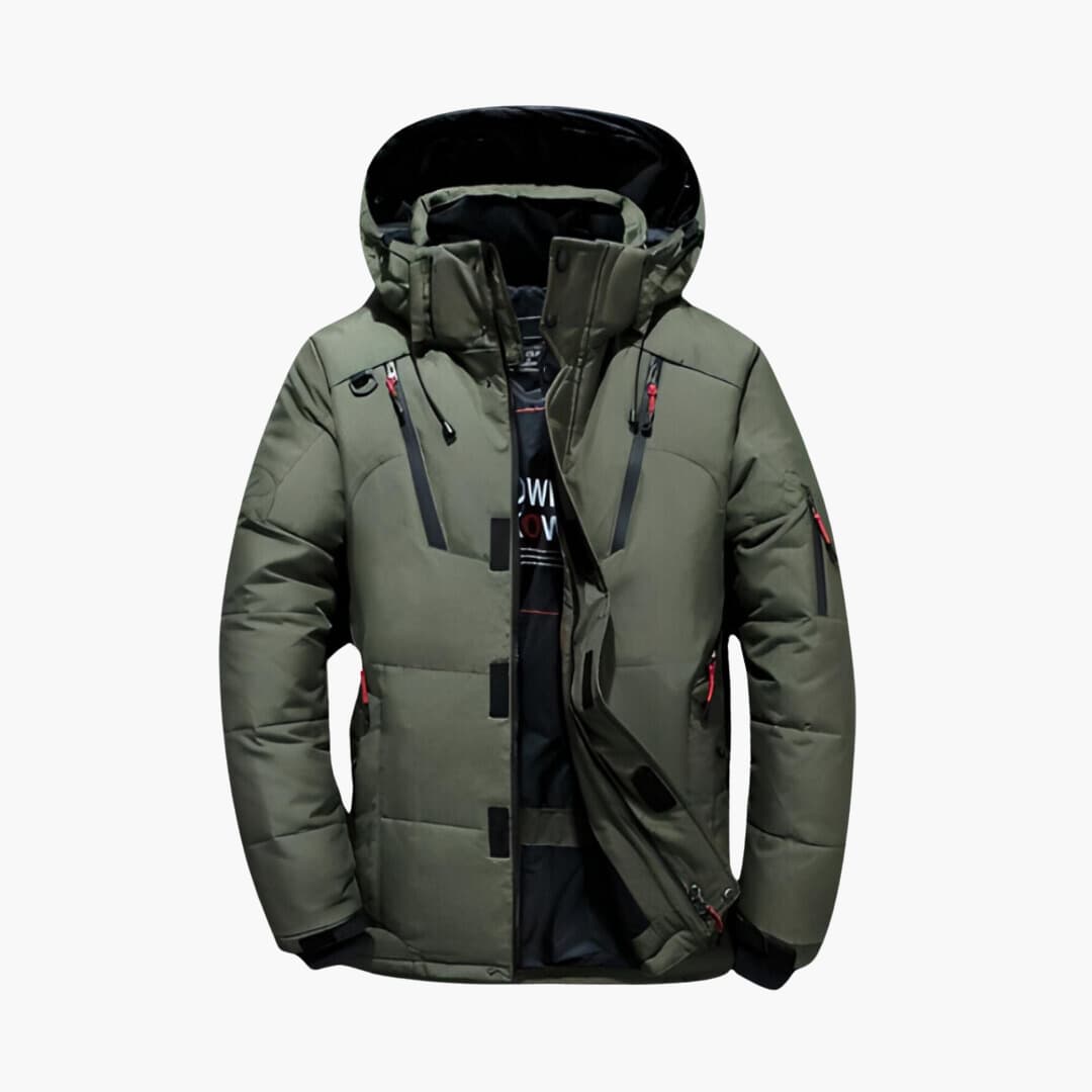 Levoire | Veste En Duvet Résistant Au Vent Et À La Pluie Vert