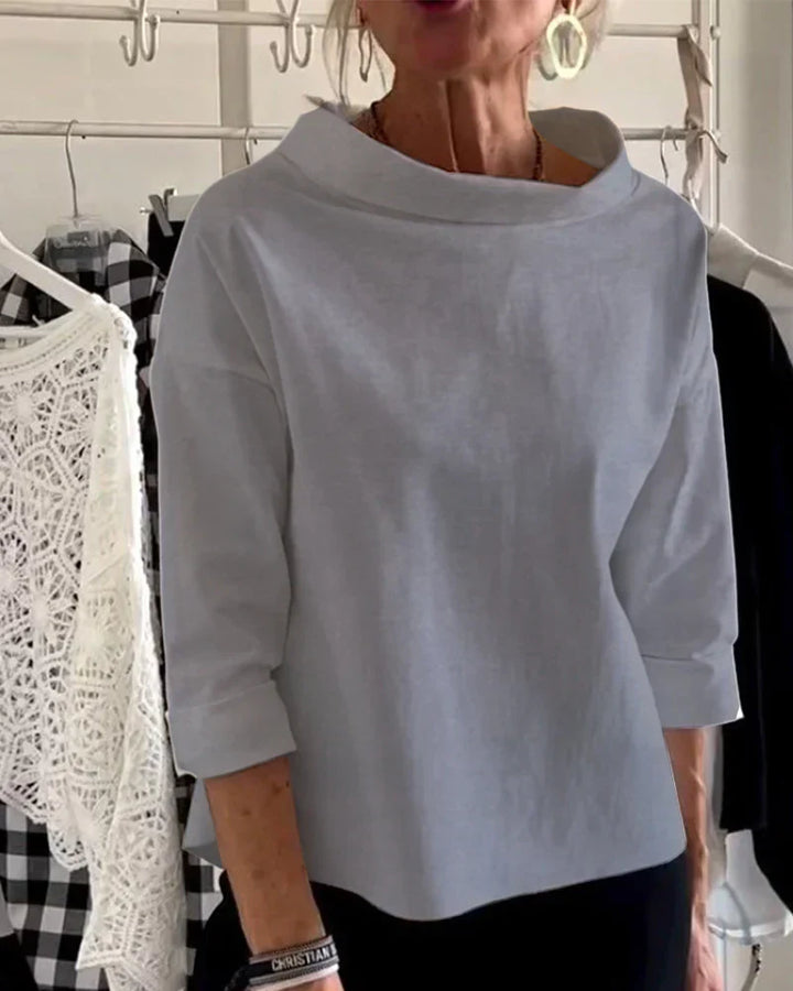 Levoire | Haut À Encolure Bateau Classique Pour Femmes Gris