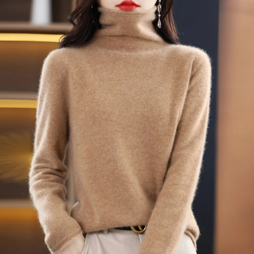 Levoire | Luxe Pull Femme Doux Col Montant, Chaud & Élégant