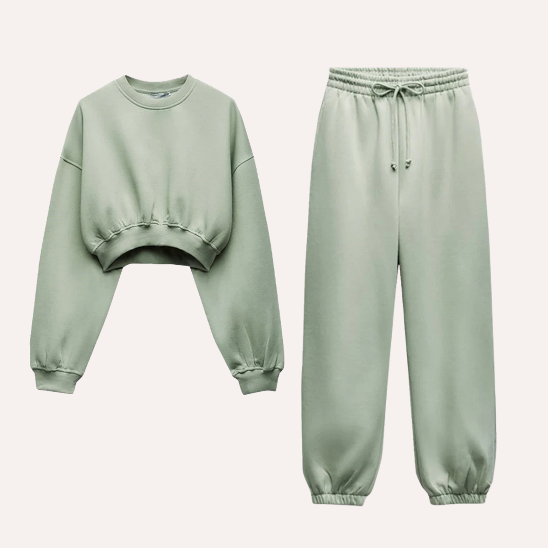 Levoire | Deux Pices Crop Top Ensemble Vert
