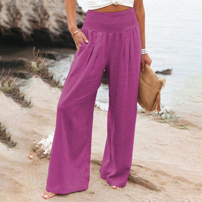 Levoire | Pantalons Décontractés À Jambes Larges Et Poches Rosa