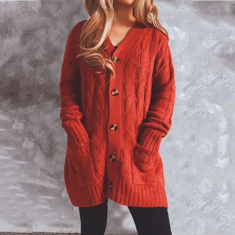 Levoire | Gilet à col haut pour femmes avec design en maille à cape Rot