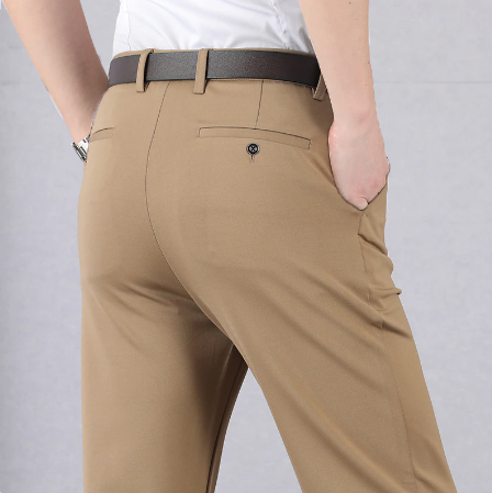 Levoire | Pantalons stretch élégants Khaki