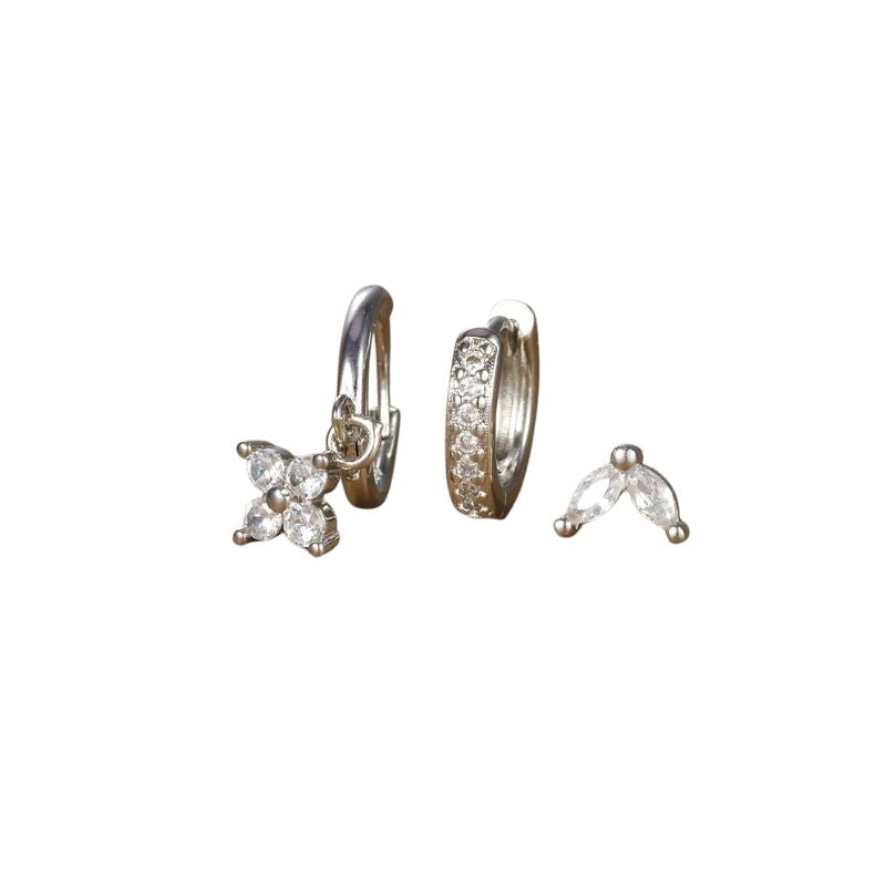 Levoire | Boucles D'Oreilles Kukka Rvs Argent Blanc