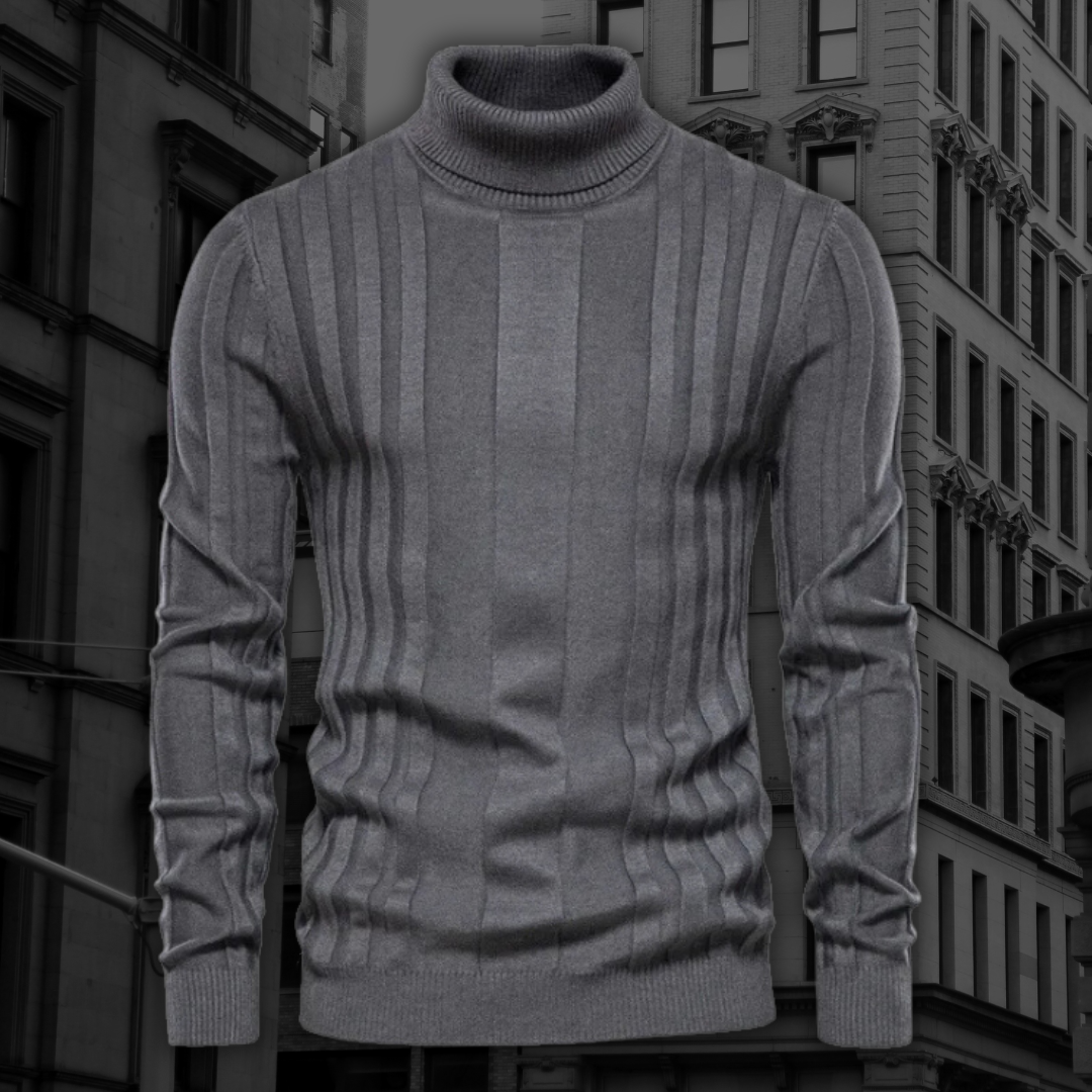 Levoire | Pull À Col Roulé Premium Luxe Pour Hommes Gris foncé
