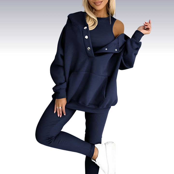 Levoire | 3 En 1 Ensemble D'Automne Bleu foncé