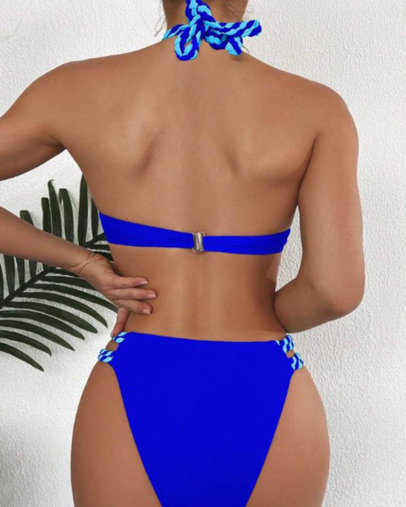 Levoire | Ensemble De Bikini Avec Cou Support Et Blocs De Couleur