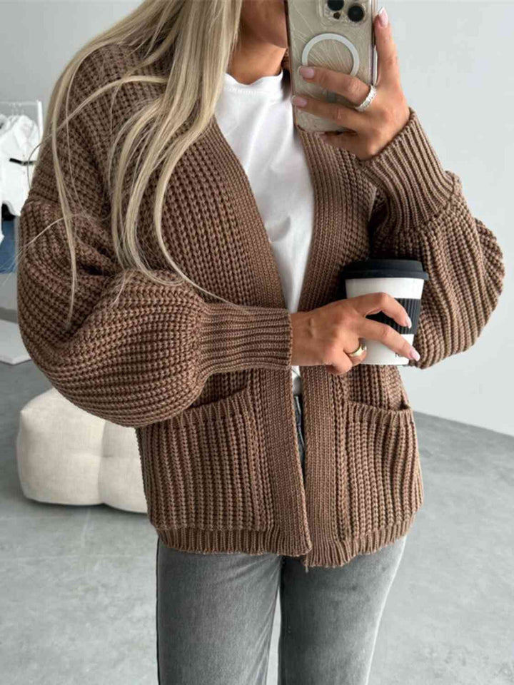 Levoire | Cardigan À Front Ouvert Avec Épaules Tombantes Pour Une Allure Décontractée