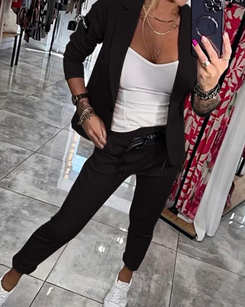 Levoire | Ensemble de blazer élégant Noir