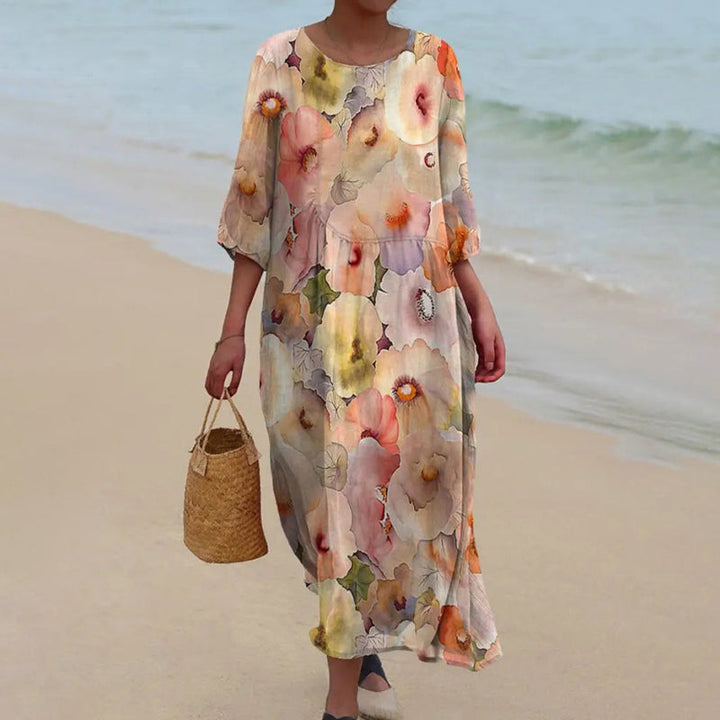 Levoire | Robe élégante avec impression de fleurs Multicolore