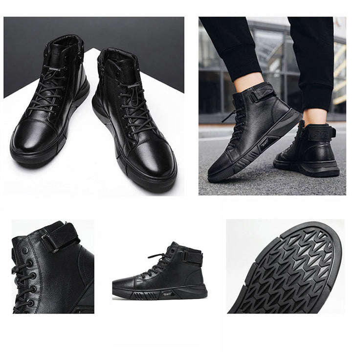 Levoire | Bottes en cuir noires et chaudes