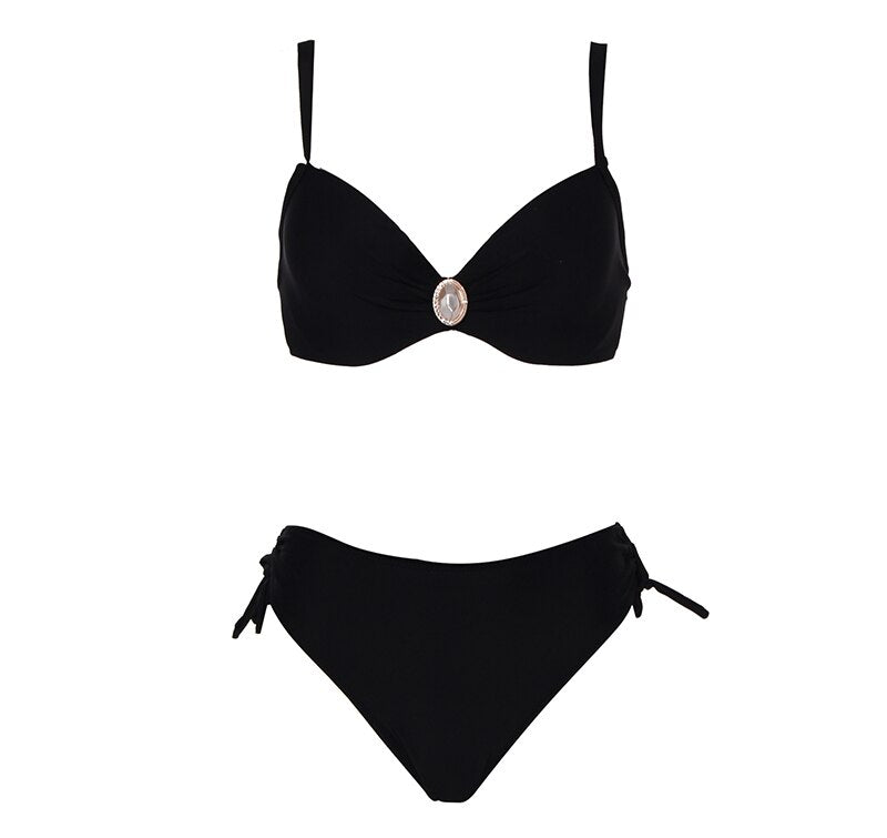 Levoire | Maillot De Bain Push-Up Brésilien Deux Pièces Noir