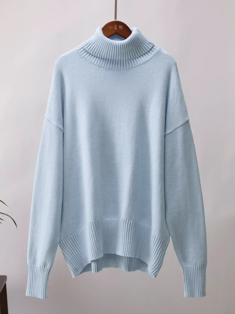 Levoire | Pull en tricot à col montant pour femmes en grandes tailles, Doux et Confortable Heltturkoos