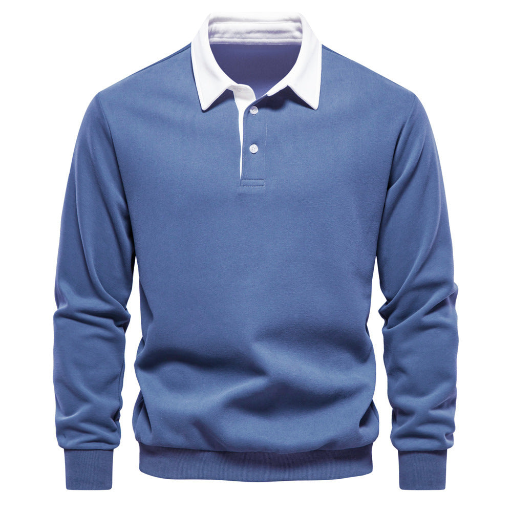 Levoire | Classique Polo À Manches Longues Bleu ciel