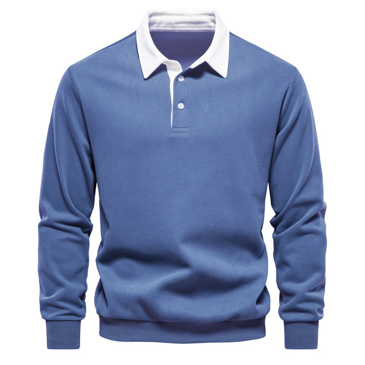 Levoire | Classique Polo À Manches Longues Bleu ciel