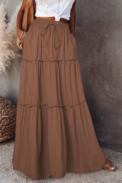 Levoire | Jupe Élégante Femme Printemps Été Auburn