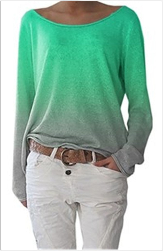 Sweatshirt Femme Oversize avec Design Ombre et Encolure Ronde Large Levoire