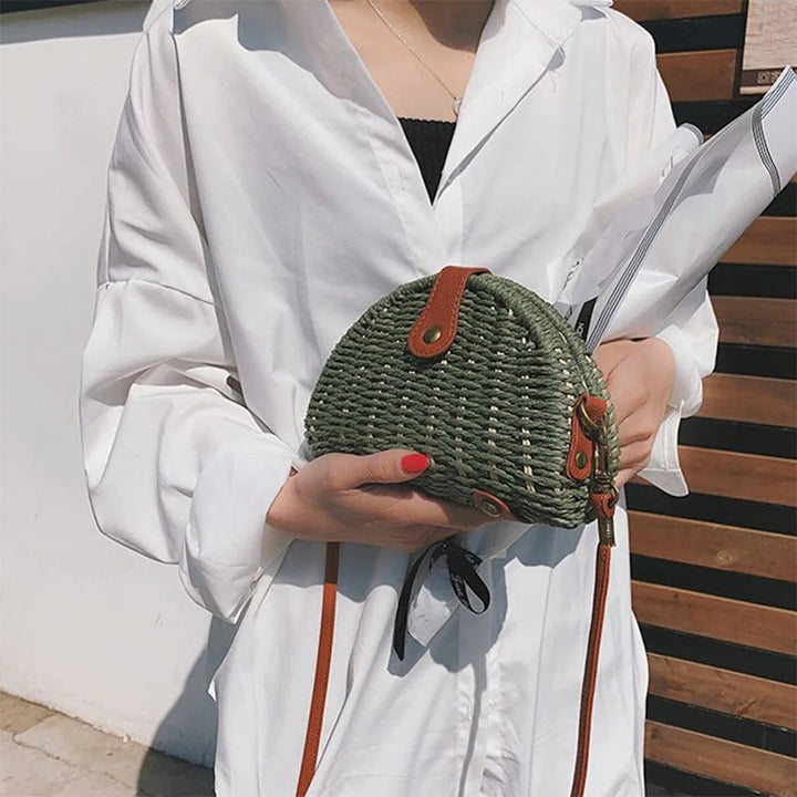 Levoire | Sac En Paille Demi-Ronde