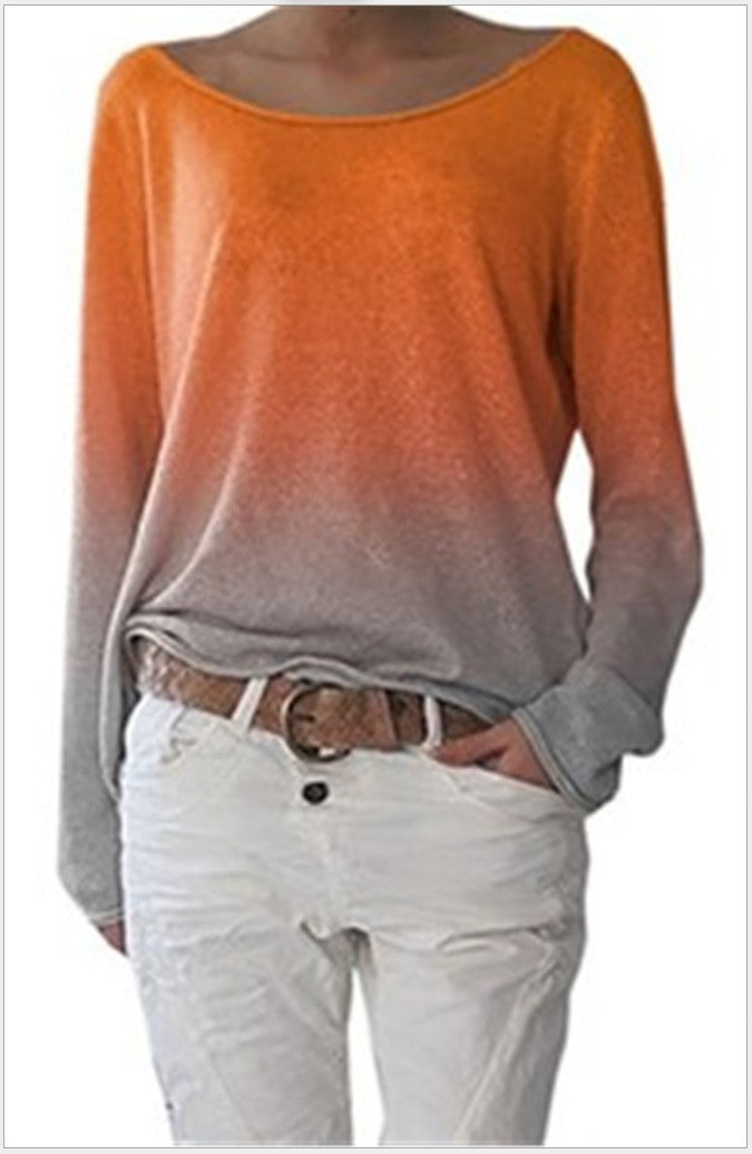 Sweatshirt Femme Oversize avec Design Ombre et Encolure Ronde Large Levoire