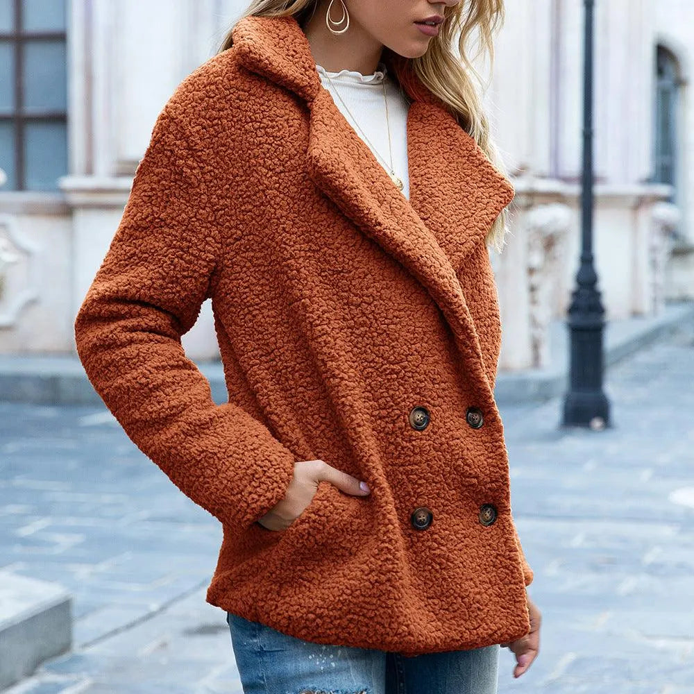 Levoire | Manteau d'hiver avec col décontracté Couleur caramel