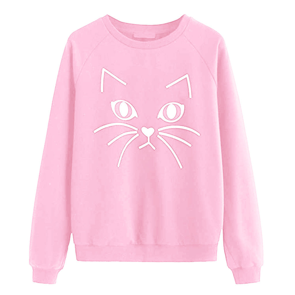 Sweatshirt pour femmes avec motif de chat Levoire