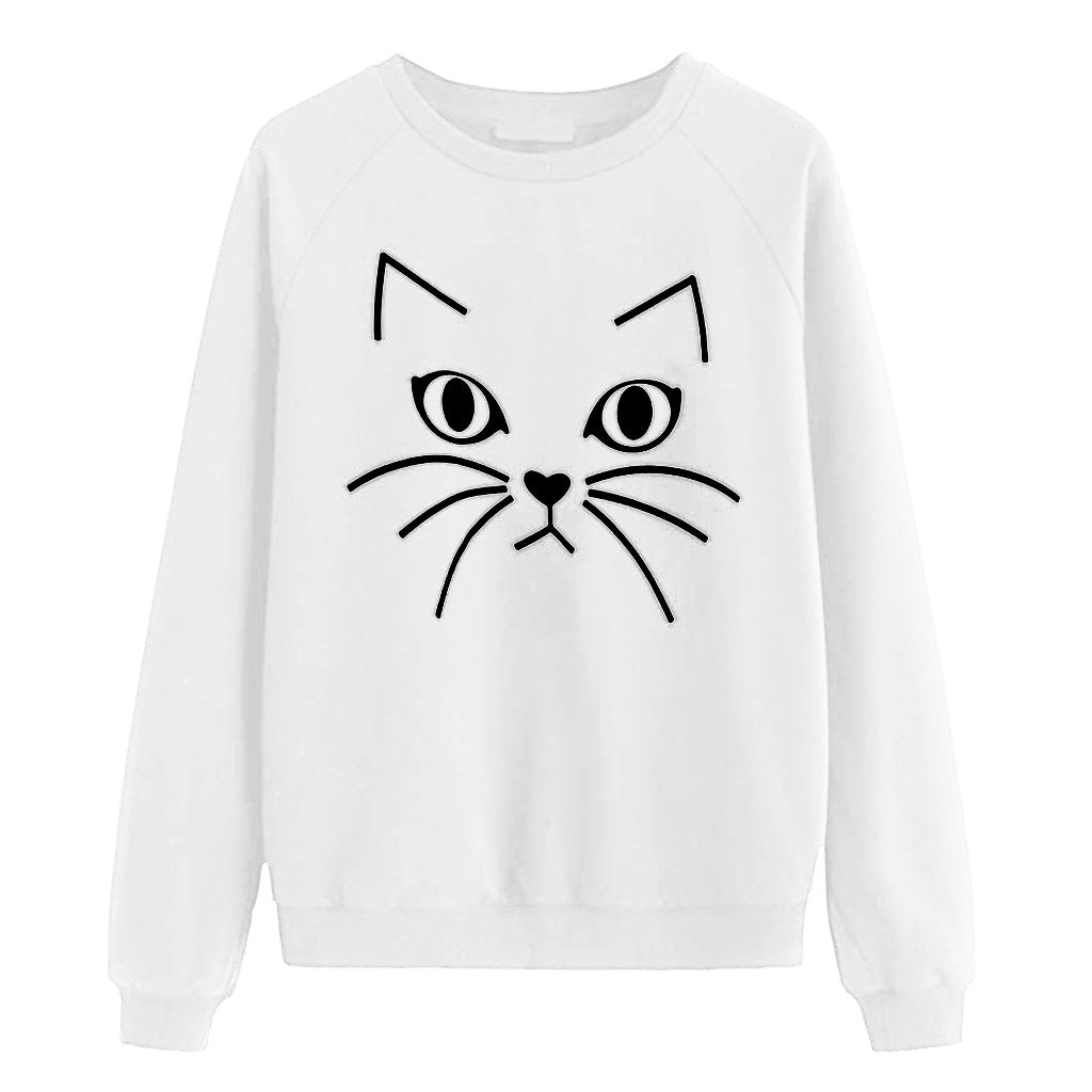 Sweatshirt pour femmes avec motif de chat Levoire