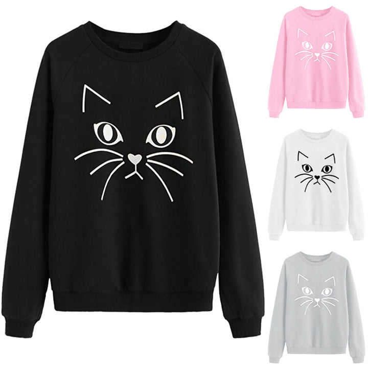 Sweatshirt pour femmes avec motif de chat Levoire