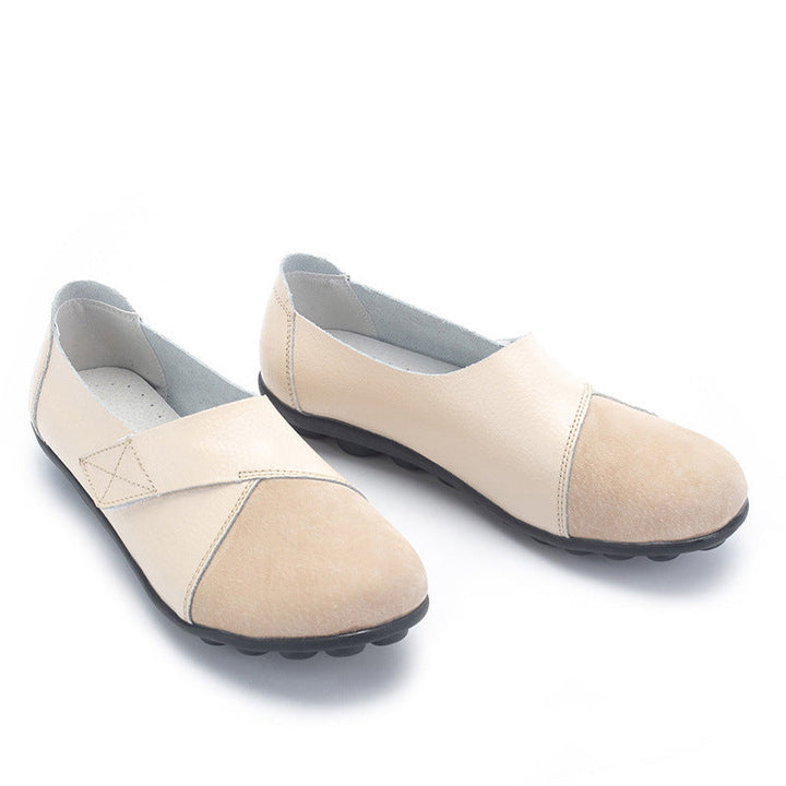 Levoire | Mocassin En Cuir Orthopédique À Enfiler Pour Femmes Beige