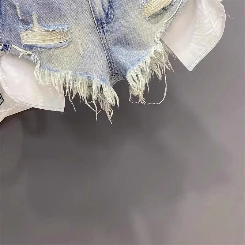 Levoire | Jeans avec couture brute effilochée et brossée