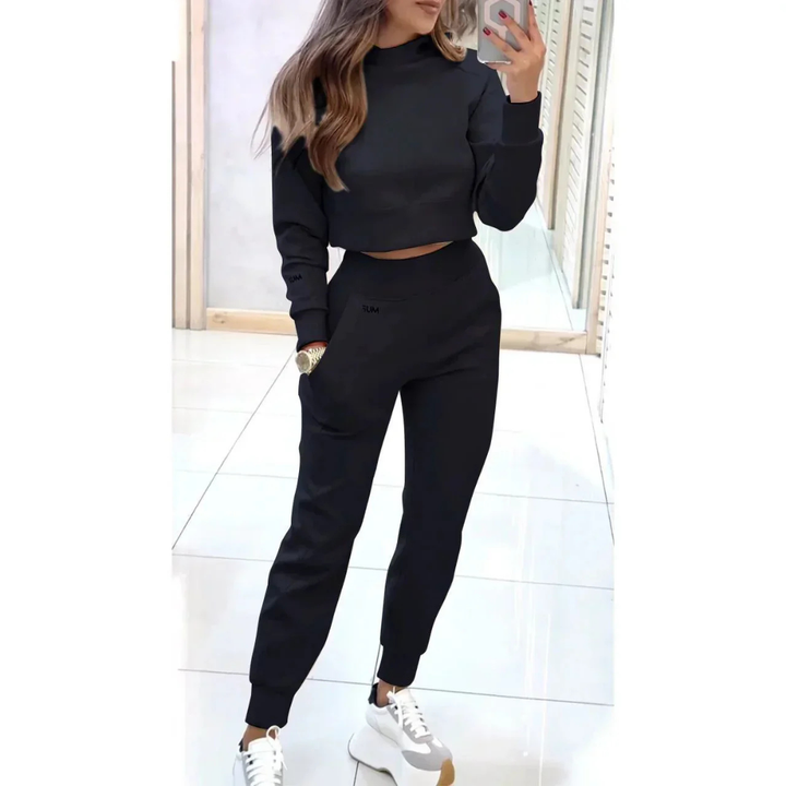 Levoire | Ensemble De Jogging Stylé Pour Femmes Noir