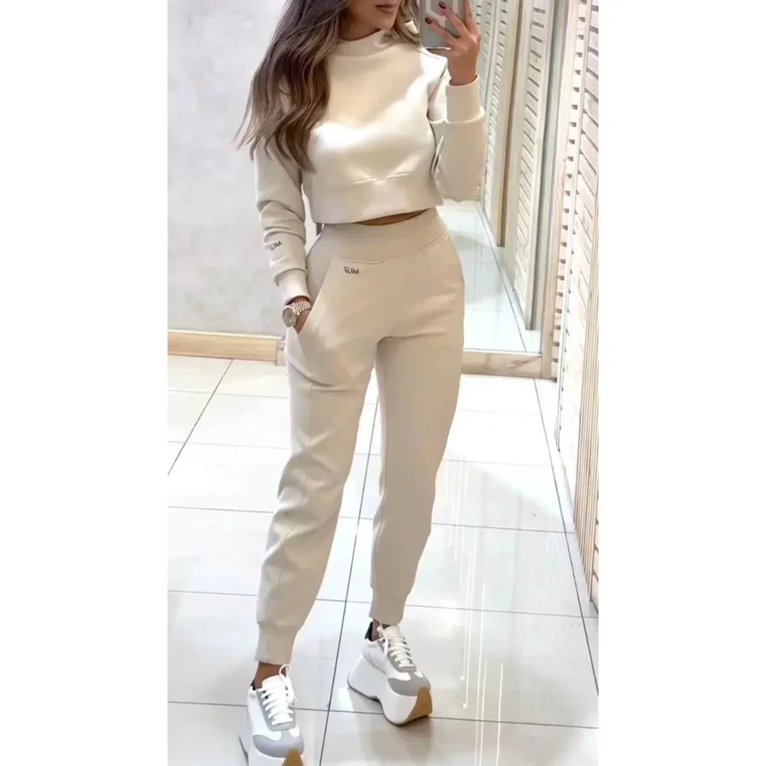 Levoire | Ensemble De Jogging Stylé Pour Femmes Beige