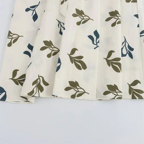 Levoire | Robe Portefeuille Estivale Avec Motifs De Feuilles