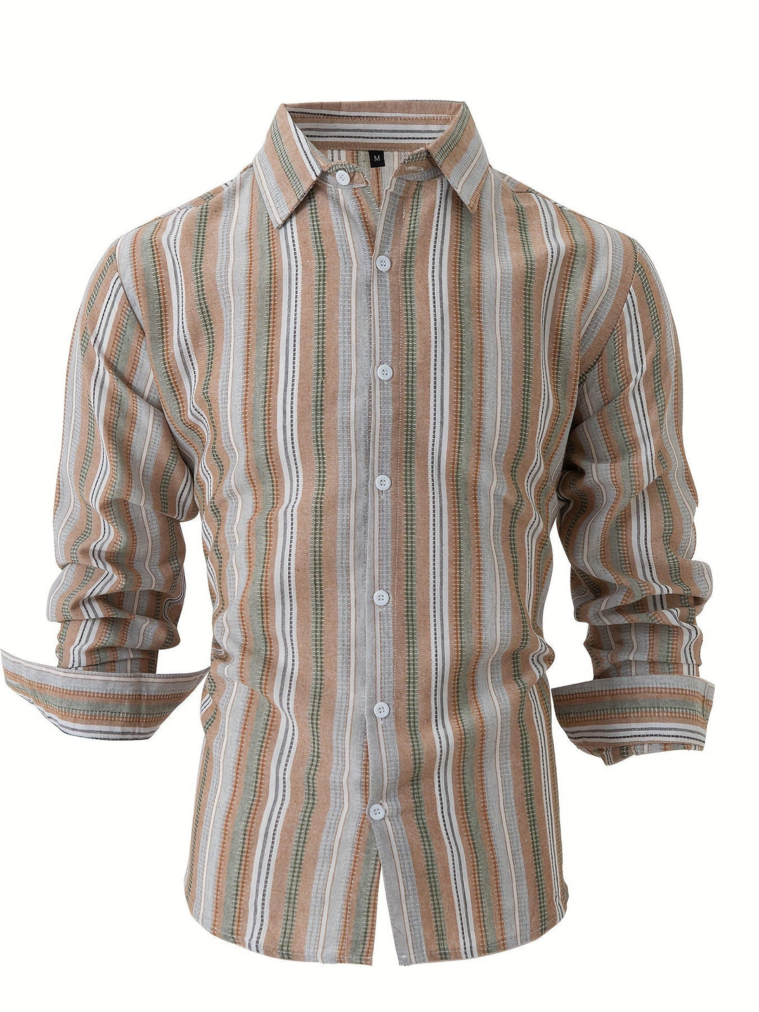 Levoire | Chemise En Coton Lin Rayée Pour Hommes Pour Un Look Décontracté