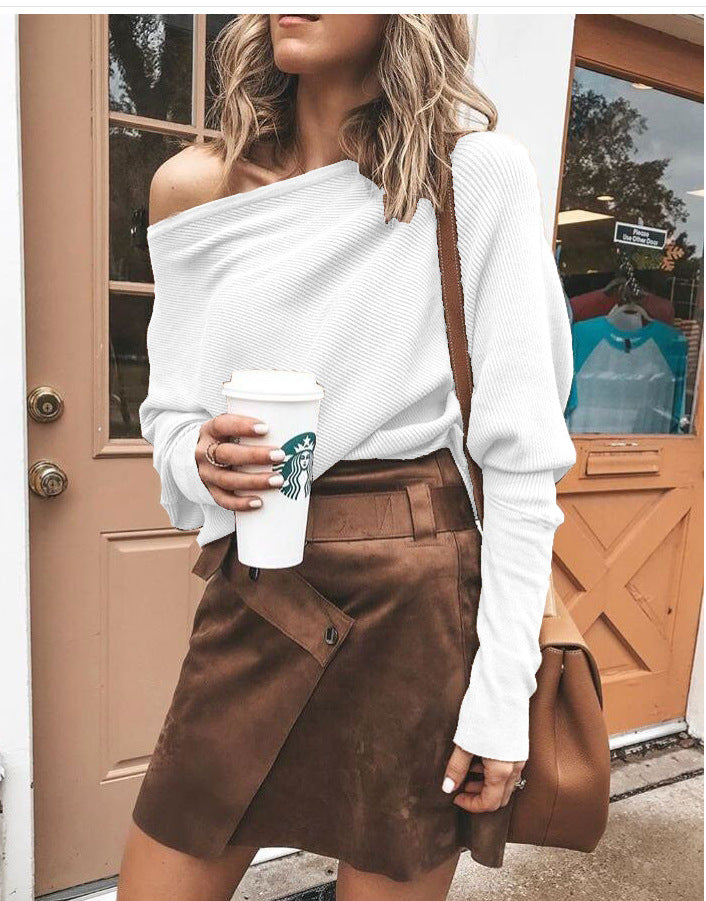 Levoire | Sexy Off Shoulder Pull-Over Blanc