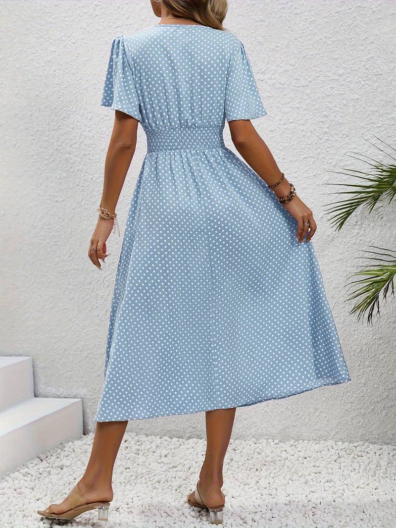 Levoire | Robe Courte À Manches Courtes À Imprimé Intégral Pour Le Printemps Et L'Été