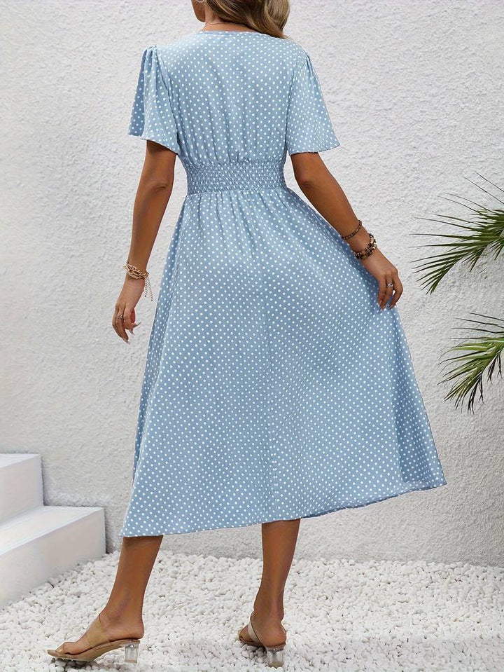 Levoire | Robe Courte À Manches Courtes À Imprimé Intégral Pour Le Printemps Et L'Été