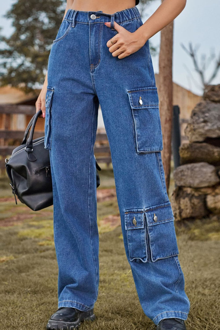 Levoire | Pantalons En Denim Longs Avec Poches Sombre