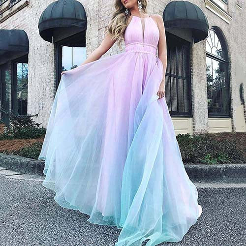 Levoire | Glamouröösit Profonde Robe V Soirée Jupe Longue Couleur