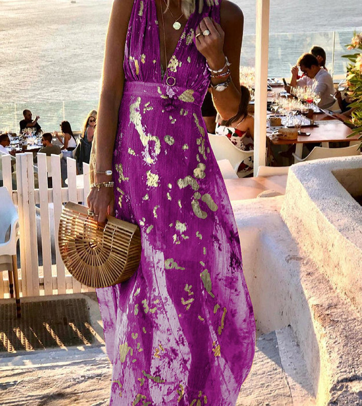 Levoire | Robe fluide élégante simple Violet
