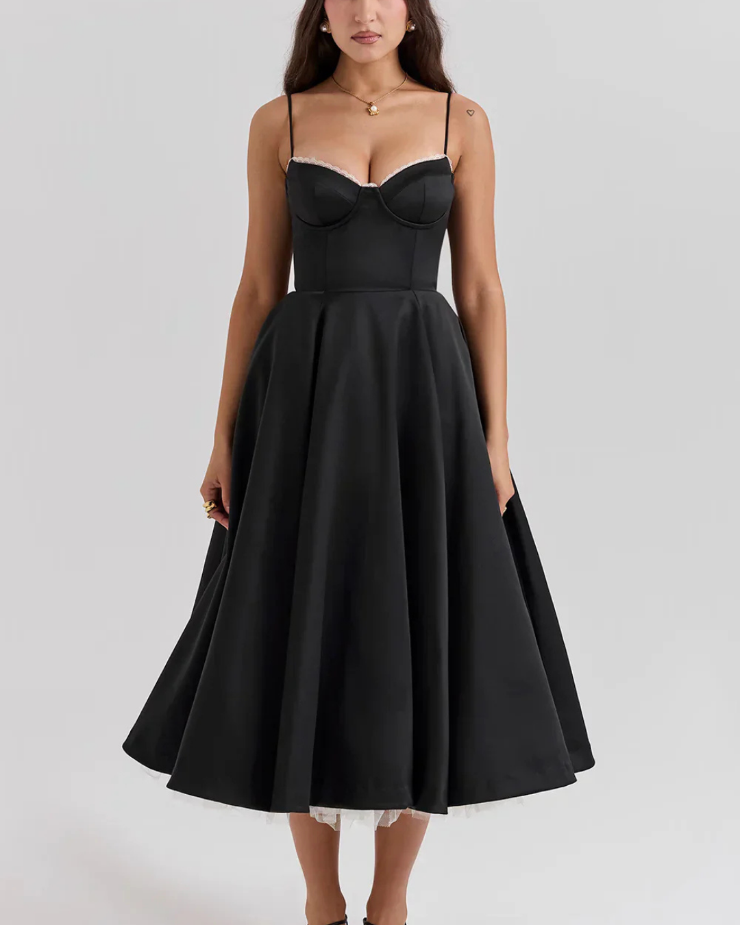 Levoire | Robe d'été aérienne avec détail de corsage Noir