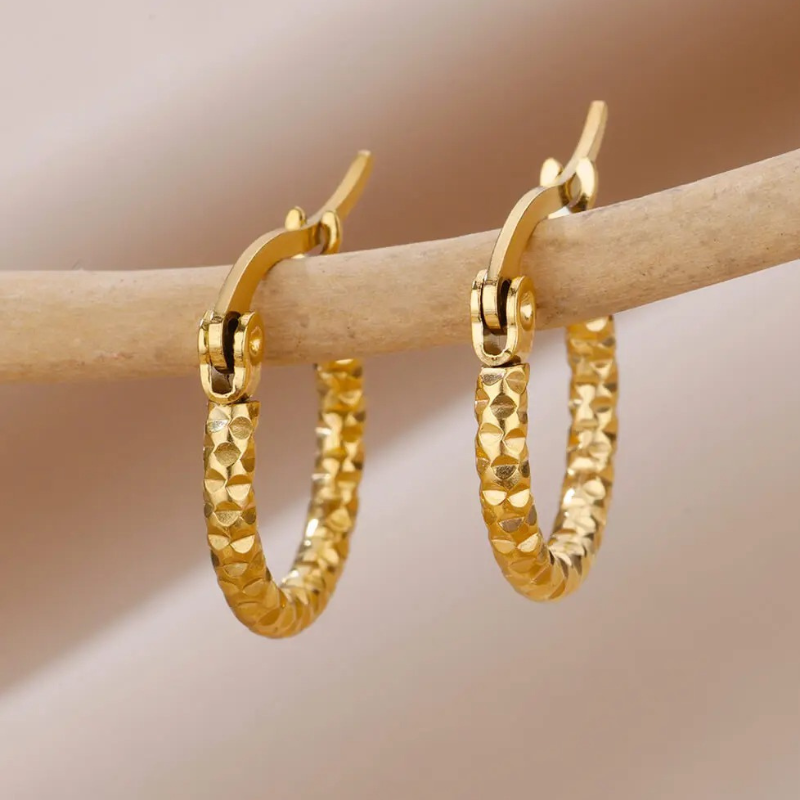 Levoire | Boucles D'Oreilles Créoles Dorées
