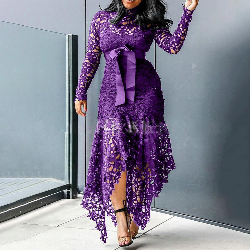 Levoire | Robe à col cravate tendance Violet
