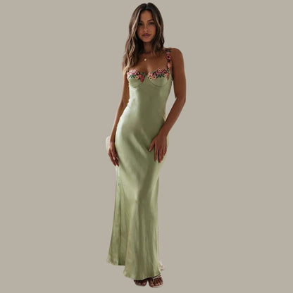 Levoire | Robe maxi satin florale