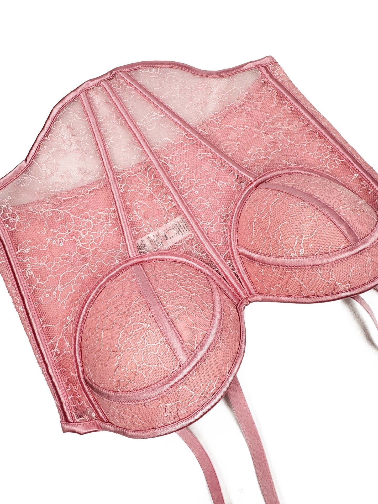 Levoire | Corset en filet transparent avec des détails en dentelle