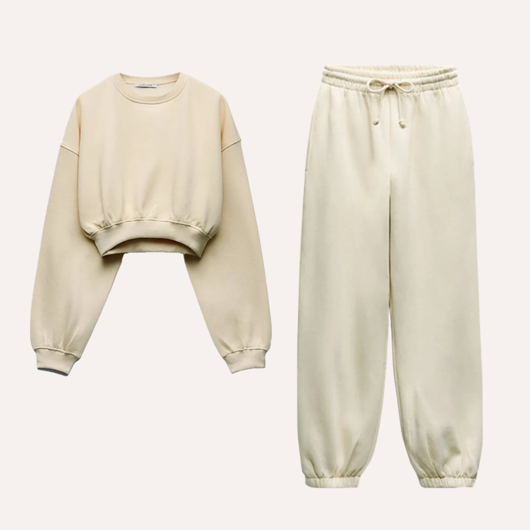 Levoire | Deux Pices Crop Top Ensemble Vanille