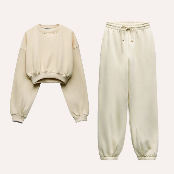 Levoire | Deux Pices Crop Top Ensemble Vanille